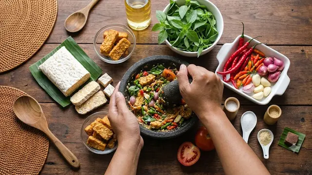 Cara Membuat Sambal Tempe Kemangi
