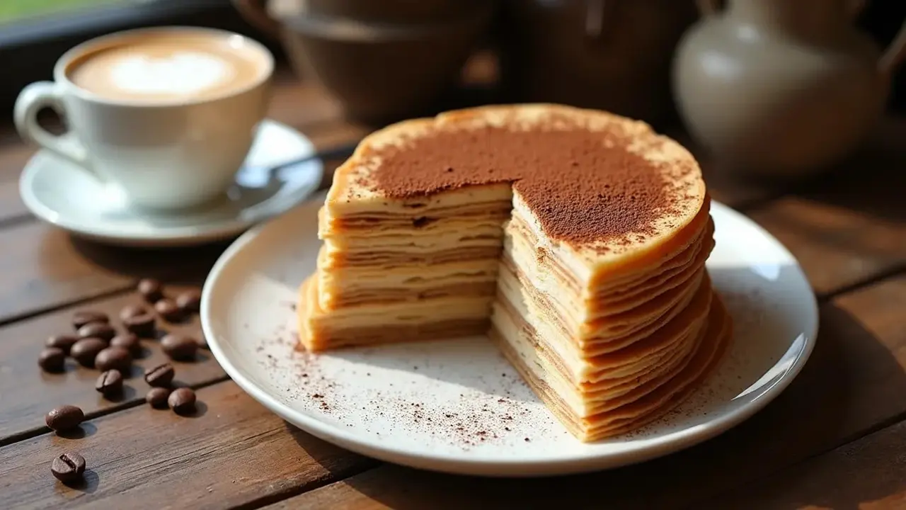 Resep Mille Crepes Cappuccino