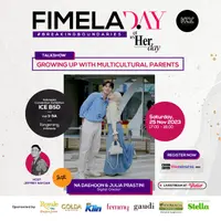 Fimela Day 2023 It's Her Day Talkshow Growing Up with Multicultural Parents bersama Chef Daehoon dan Julia Prastini. Foto: Document/FIMELA.