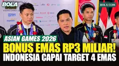 Bonus Rp3 Miliar Menanti Peraih Emas Asian Games 2026, Indonesia Capai Target 4 Emas