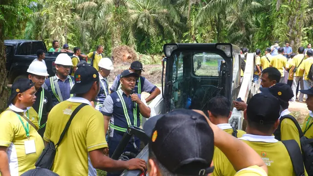 Petani sawit belajar di Landak, Kalbar. (Foto: Liputan6.com/Aceng Mukaram)