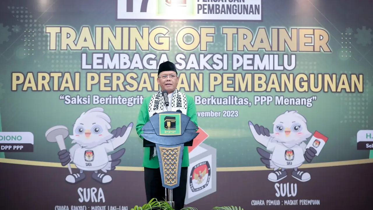 Plt Ketua Umum PPP Muhamad Mardiono membuka pelatihan saksi se-Indonesia di Jakarta