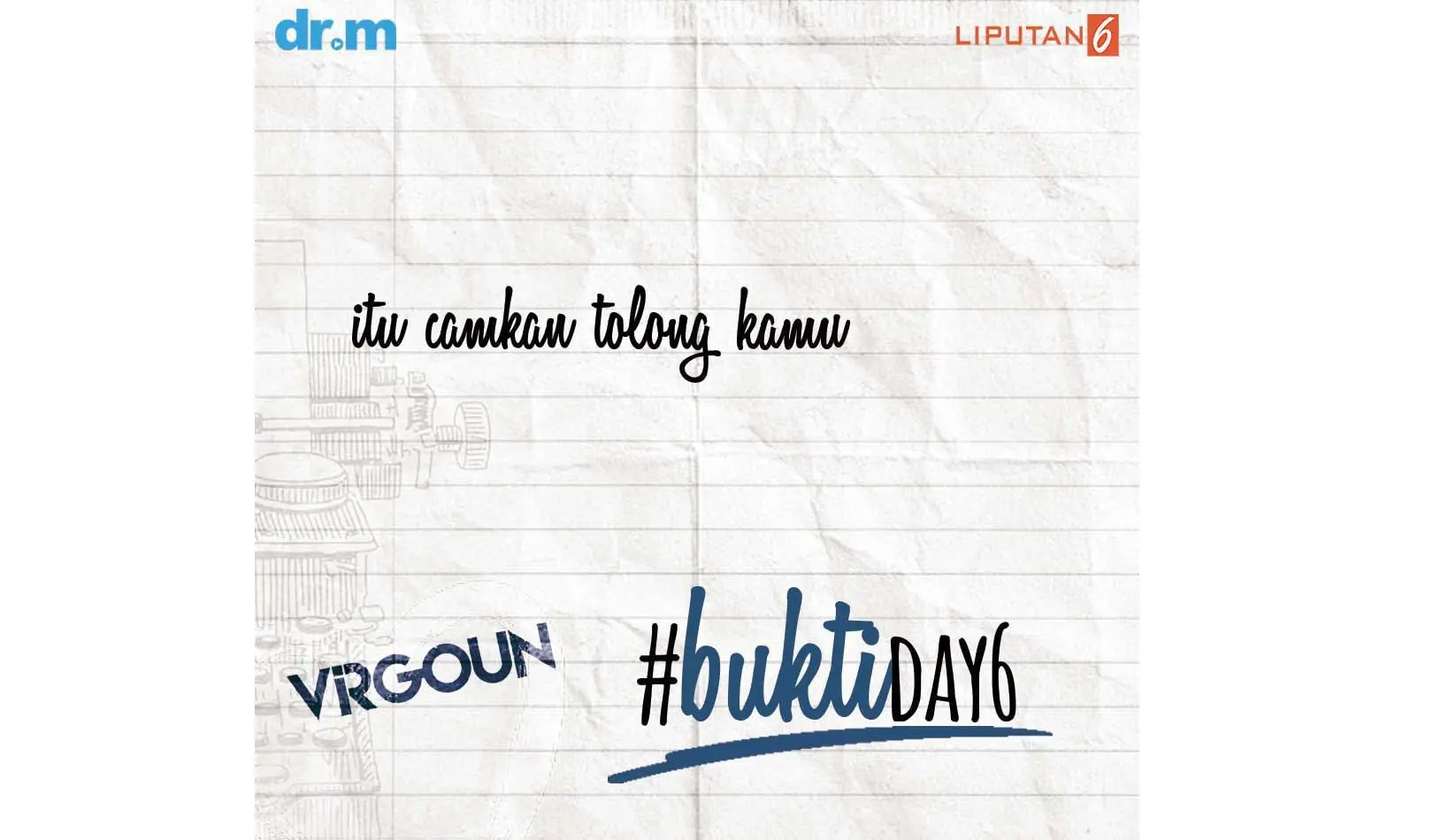 Puzzle lirik lagu baru Virgoun, Bukti Day 6. (DR M)