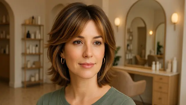 Rambut Model Butterfly Pendek untuk Wanita Karier Usia 30an