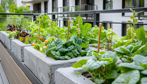 Kebun sayur di teras rumah kecil (Foto: freepik)