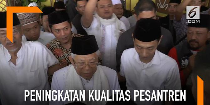 VIDEO: Ma'ruf Amin Janji Tingkatkan Kualitas Pesantren