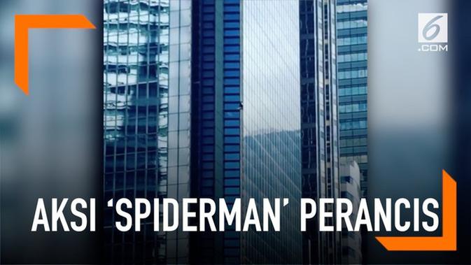 VIDEO: 'Spiderman' Prancis Panjat Menara 47 Lantai