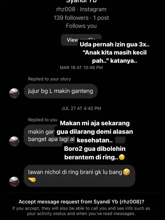 Rizky Billar menyebut, saking protektifnya sang istri sampai-sampai dilarang makan mie intsan. [Instagram/rizkybillar]