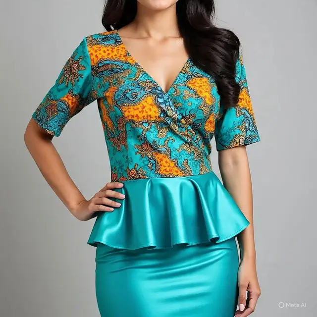 Model Batik Kombinasi Satin