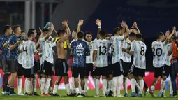 Argentina telah membuat 18 penampilan di putaran final Piala Dunia sejak 1930. La Albiceleste berhasil mengamankan tempat di Piala Dunia 2022 Qatar usai finis kedua di bawah Brasil pada kualifikasi zona CONMEBOL. (AP/Gustavo Garello)
