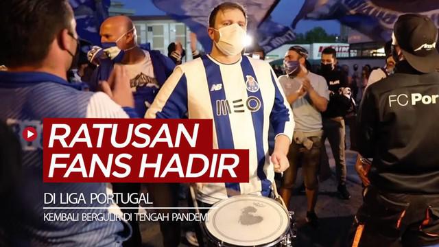 Berita video ratusan fans Porto menghadiri laga Liga Portugal 2019-2020 yang kembali bergulir saat pandemi COVID-19. Apakah La Liga nantinya akan seperti itu situasinya?