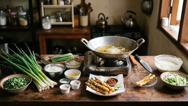 Resep Batang Daun Bawang Goreng Krispi/AI Generated