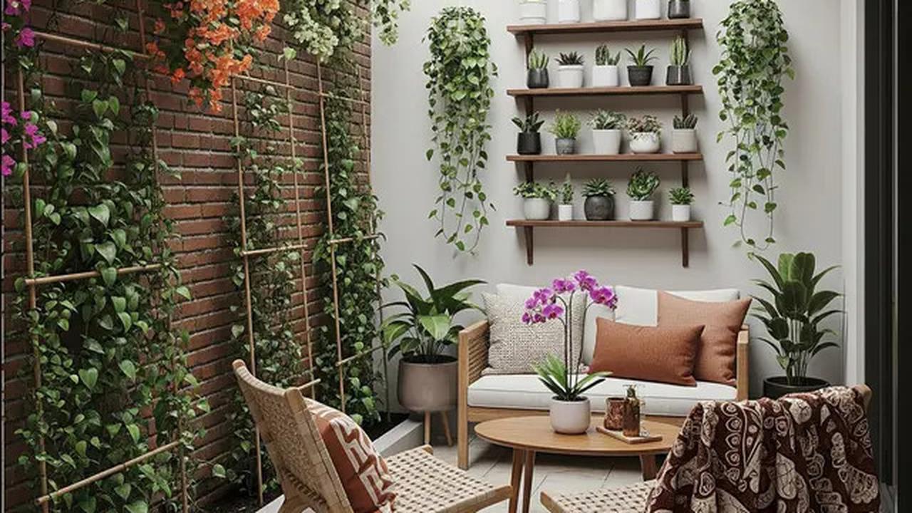 9 Model Teras Belakang Rumah dengan Tiang Tanaman Salur yang Instagramable 2025