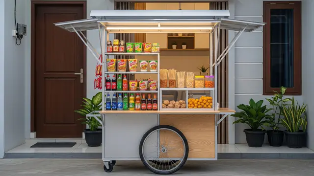 Warung Gerobak Modular Interior
