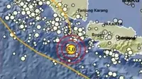Gempa Magnitudo 5,0 mengguncang wilayah Sumur Banten, Jumat (12/7/2024), pukul 05.18.10 WIB. (Liputan6.com/ Dok BMKG)