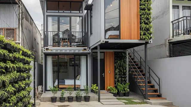 Model Rumah Kontainer Solusi Hunian Sempit dan Trendy
