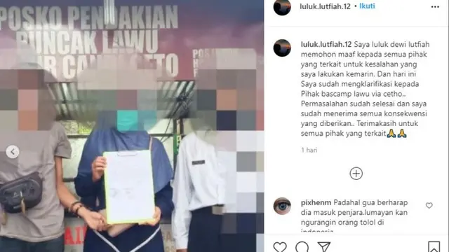Pemetik Bunga Edelwesis di Gunung Lawu Kena Hukuman dan Bikin Surat Pernyataan Maaf