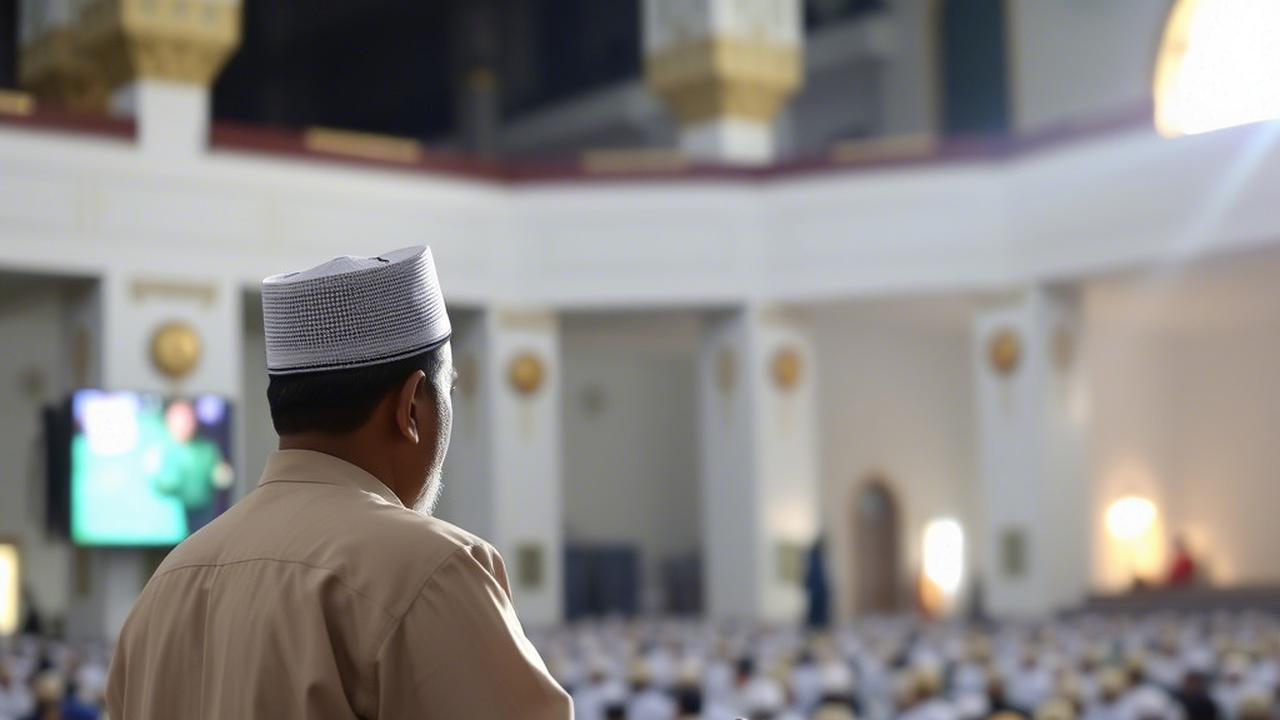 Ilustrasi Khotib yang Menyampaikan Khutbah