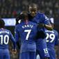 N'Golo Kante mencetak gol terlebih dahulu untuk Chelsea saat menghadapi Manchester City (AP)