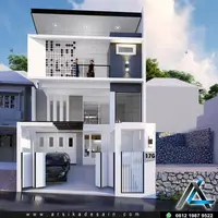 ilustrasi desain rumah 4 lantai by arsikadesain.com