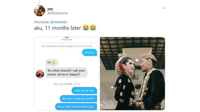 Berawal dari Tinder, 6 Pasangan Ini Berakhir di Pelaminan