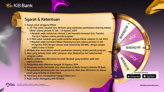 KB Bank Bagi-bagi Tiket Konser aespa Live Tour 2024, Cukup Ikuti Langkah Ini