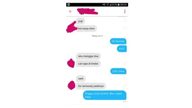 Chat Kocak Pengguna Tinder Ini Bikin Ketawa Ngakak
