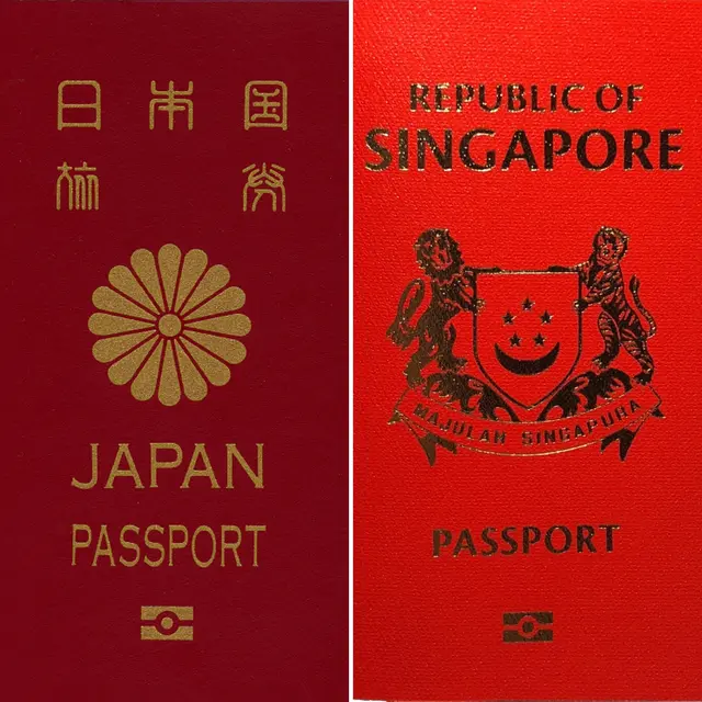 Paspor Jepang dan Singapura