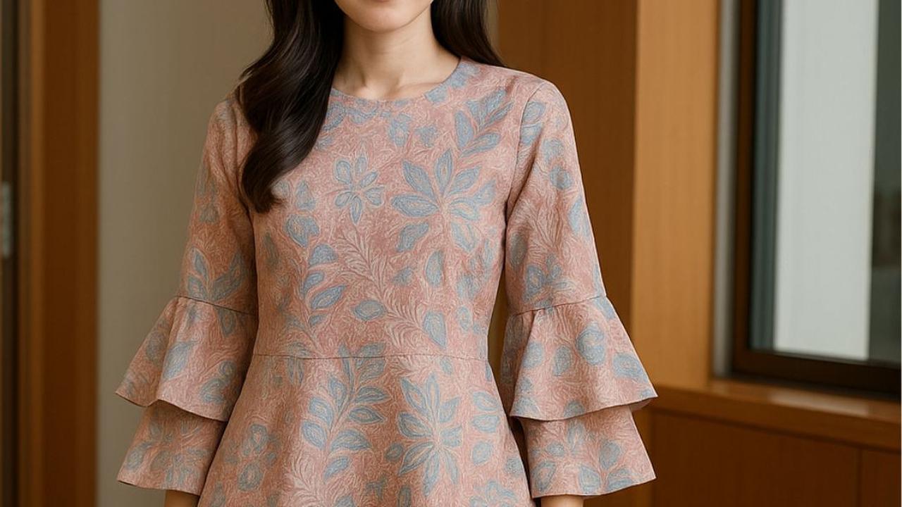 7 Model Batik Wanita Lengan Lonceng Dua Tingkat Pastel untuk Kerja, Inspirasi Outfit yang Simpel dan Chic