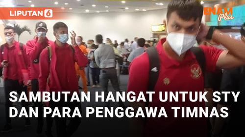 VIDEO: Kepulangan Timnas Indonesia Disambut Meriah Pasca Pastikan Lolos ke Piala Asia 2023