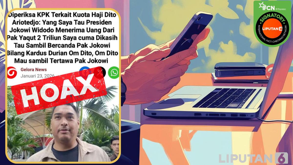 Cek Fakta: Hoaks Artikel Mantan Menpora Dito Ariotedjo Sebut Jokowi Terima Uang Rp 2 Triliun dari Yaqut Cholil Qoumas