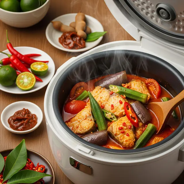 Cara Membuat Asam Padeh Pakai Magic Com