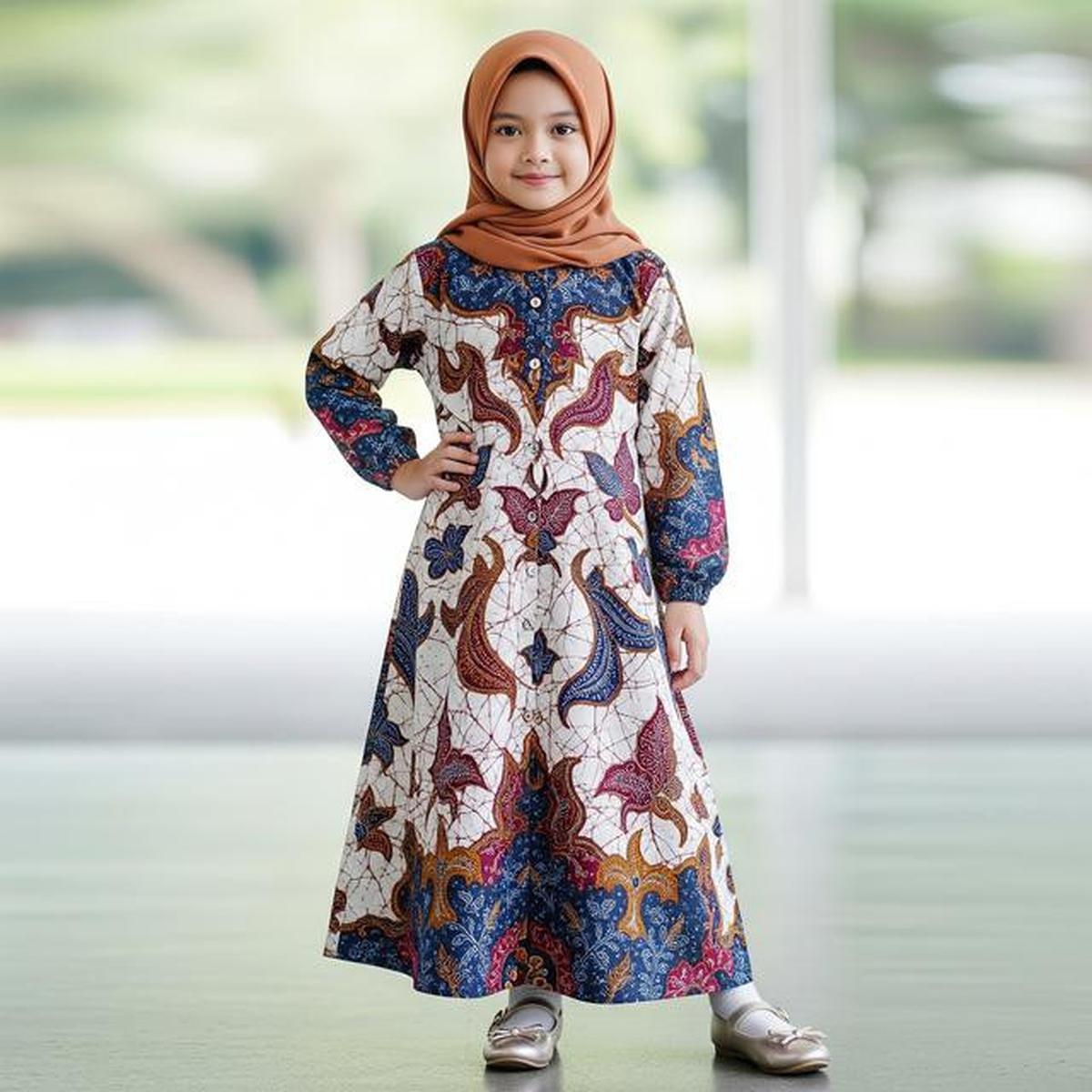 8 Model Gamis Batik Anak Perempuan Lengan Panjang, Nyaman untuk Berbagai Acara