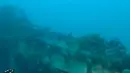 Sebuah gambar yang ditangkap dari rekaman video dari kapal penelitian Martin Bergmann menunjukkan kondisi puing HMS Terror di perairan Teluk Teror, sekitar pantai Pulau King William, Kanada (3/9). (Courtesy Arctic Research Foundation/Handout via REUTERS)