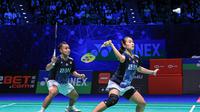 Ganda putra Indonesia Rehan Naufal Kusharjanto/Lisa Ayu Kusumawati harus mengaku keunggulan pasangan nomor satu dunia asal China&nbsp;Zheng Si Wei/Huang Ya Qiong pada semifinal All England 2023 di&nbsp;Utilita Arena Birmingham, Inggris, Sabtu, 18 Maret 2023. (foto: PBSI)