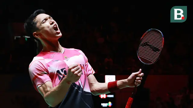 Foto: Senangnya Jonatan Christie Melangkah ke Final Daihatsu Indonesia Masters 2023