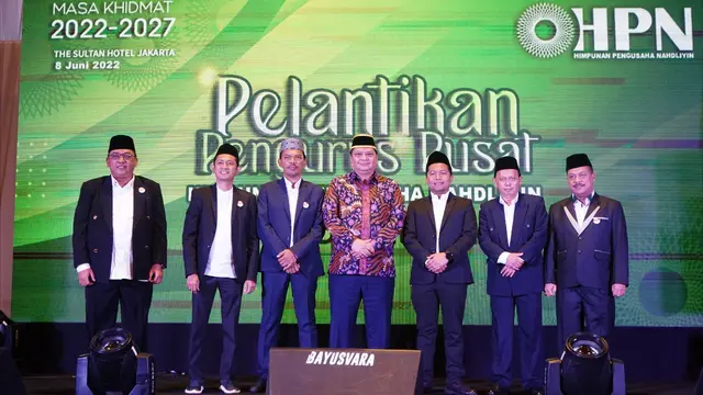 Menteri Koordinator Bidang Perekonomian Airlangga Hartarto dalam Pelantikan Pengurus Pusat Himpunan Pengusaha Nahdliyin (HPN) Masa Khidmad 2022- 2027 di Hotel Sultan Jakarta, Rabu (8/6/2022). ( Sumber ekon.go.id )