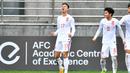 Selebrasi pemain China U-20, Mutalifu Yimingkari setelah mencetak gol ke gawang Korea Selatan U-20 pada laga perempatfinal Piala Asia U-20 2023 di JAR Stadium, Tashkent, Uzbekistan, Minggu (12/3/2023). (AFC/Adam Aidil)