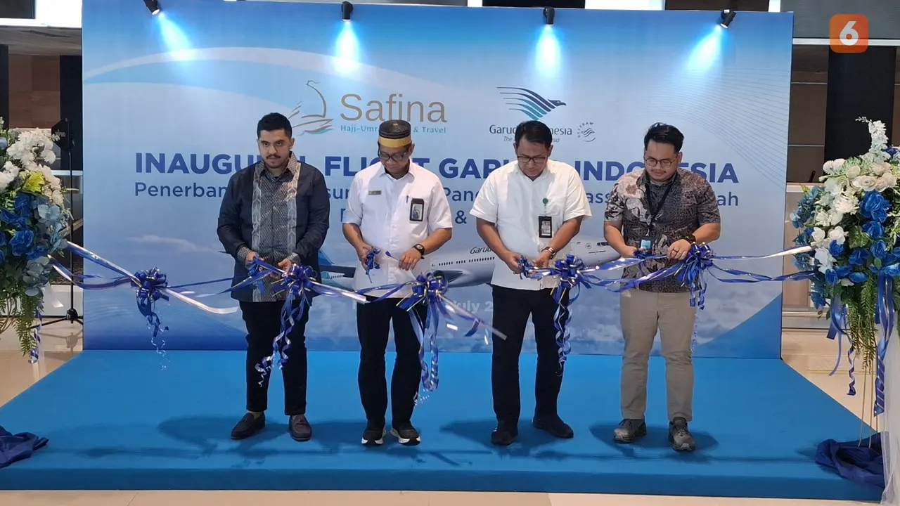 Inaugural Flight Garuda Indonesia, penerbangan langsung dari Makassar ke Arab Saudi (Liputan6.com/Fauzan)