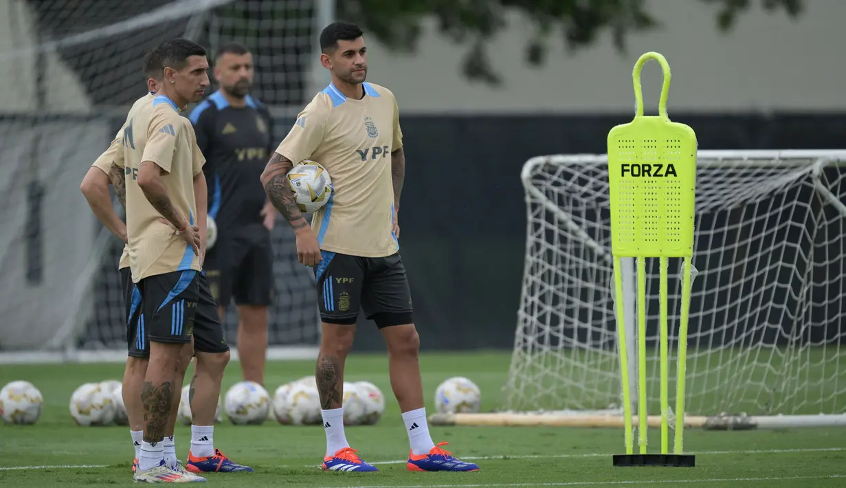 Laga final Copa America 2024 akan berlangsung di Hard Rock Stadium pada Senin, 15 Juli 2024 pukul 07.00 WIB. (JUAN MABROMATA/AFP)