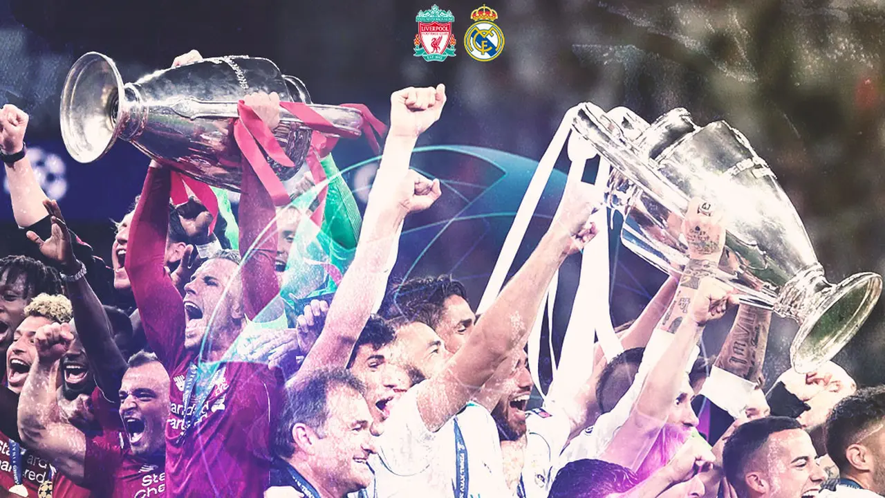 Liga Champions - Kombinasi pemain Liverpool dan Real Madrid angkat piala Liga Champions