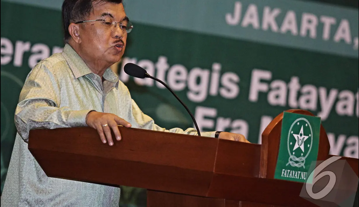 Menurut JK, perempuan saat ini mempunyai kesempatan yang sama untuk berkarir seperti laki-laki, Jakarta, Jum'at (21/11/2014). (Liputan6.com/Faizal Fanani)