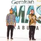 Launching Gerakan Sejuta Masker bertempat di Gedung Haji Bate, Kabupaten Gowa Rabu, (8/7).
