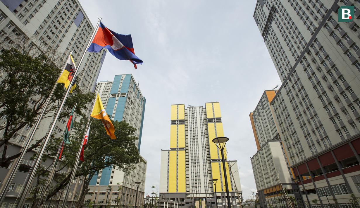 Suasana Wisma Atlet di Kemayoran, Jakarta, Senin (26/2/2018). Lokasi ini akan dijadikan tempat tinggal para atlet pada ajang Asian Games 2018. (Bola.com/Vitalis Yogi Trisna)