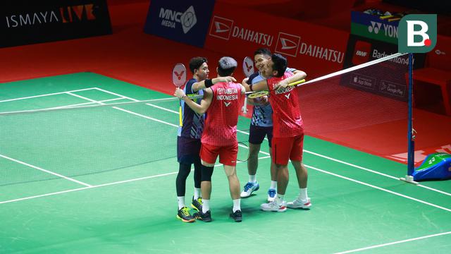 Pramudya Kusumawardana/Yeremia Rambitan Vs Fajar Alfian/Muhammad Rian Ardianto di Indonesia Masters 2023