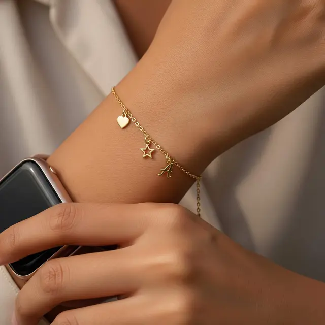 Model Gelang Emas Tipis Rantai Kecil
