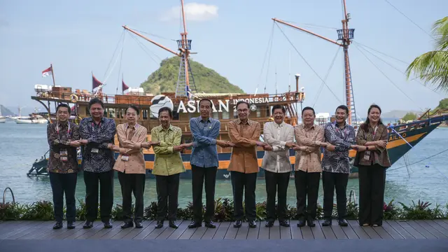 Warna Warni Kain Songke Manggarai Hiasi Tubuh Pemimpin Asia Tenggara di Perhelatan KTT ke-42  Asean