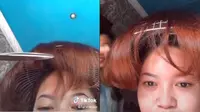 Viral Wanita Potong Rambut Pakai Tutup Kipas Angin, Hasilnya Bikin Melongo