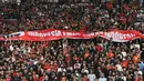 Berdasarkan catatan resmi panitia pertandingan, ada 56.150 penonton yang menyaksikan langsung laga antara Persija Jakarta kontra PSIM. Namun, jika melihat secara kasat masa, jumlahnya tampaknya bisa lebih banyak. (Bola.com/M Iqbal Ichsan)
