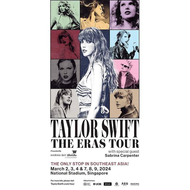 Konser Taylor Swift Singapore. (Instagram/ ticketmastersg)